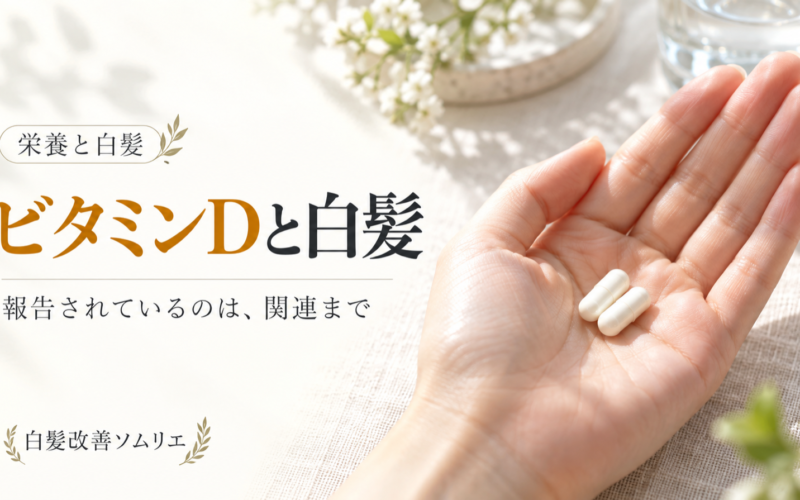 ビタミンDと白髪。報告があるのは「関連」まで